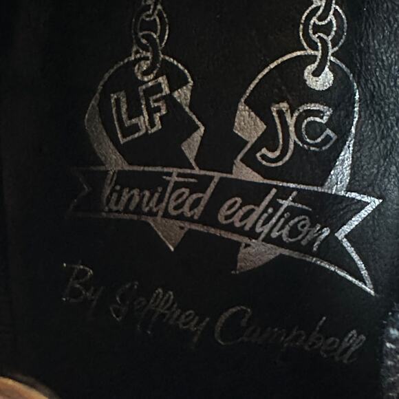 Jeffrey Campbell Boots LF JC Perouze Over the Knee Black Denim Women's Size 7 - Picture 5 of 11